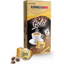 ESPRESSOMM Premium Gold Alüminyum Kapsül Kahve Nespresso® Uyumlu 100 Adet