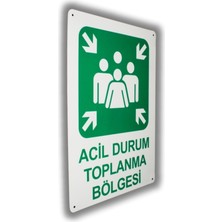 Printhome Pano  Metal Iş Güvenliği Levhası Acil Toplanma Merkezi 25,5X36 Cm.