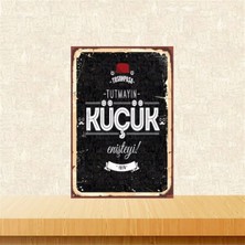 Printhome Ahşap Vintage Tablo " Tutmayın Küçük Enişteyi" Ahşap Mdf 25X35CM