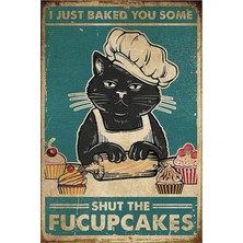 Printhome Ahşap Vintage Tablo " I Just Baked You Some" Ahşap Mdf 25X35 cm