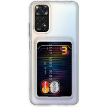 Happycase Xiaomi Redmi Note 11 Kılıf Kart Şeffaf Silikon - Şeffaf