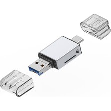 Ally USB 3.0+Type-C+Lightning Sd Kart Okuyucu - Hızlı Card Reader