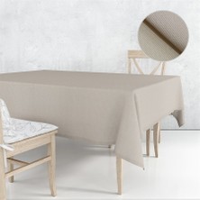 Goccia Kuş Gözü Desenli Masa Örtüsü Krem