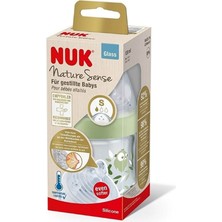 Nuk Nature Sense Isı Göstergeli Cam Biberon 120 ml Yeşil