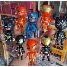 Hepsilazım Avengers Karakter 8 Adet Kahramanlar Kaptan Amerika Black Panter Demir Adam Örümcek Batman Spiderman Oyuncak Figür Set