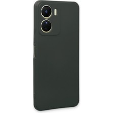 Happycase Vivo Y16 Kılıf First Silikon - Koyu Yeşil