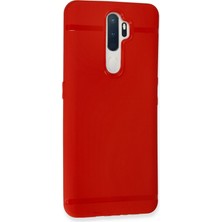 Happycase Oppo A5 2020 Kılıf First Silikon - Kırmızı