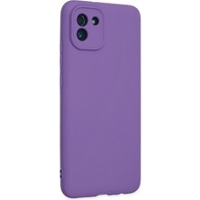 Happycase Samsung Galaxy A03 Kılıf First Silikon - Mor