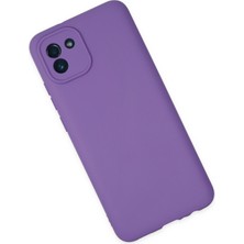 Happycase Samsung Galaxy A03 Kılıf First Silikon - Mor