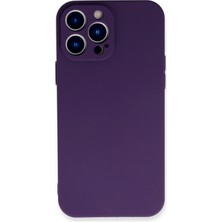 Happycase iPhone 13 Pro Kılıf First Silikon - Mor