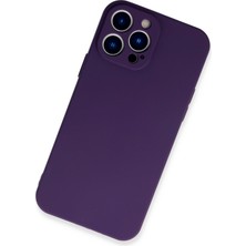 Happycase iPhone 13 Pro Kılıf First Silikon - Mor