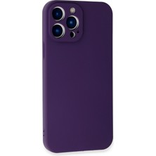 Happycase iPhone 13 Pro Kılıf First Silikon - Mor