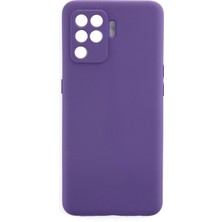 Happycase Oppo Reno 5 Lite Kılıf First Silikon - Mor