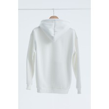Erkek  Wednesday  Oversize Baskılı Pamuklu Kapşonlu Uzun  Kollu Sweatshirt Hoodie