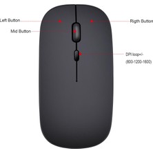 Apera Gn-51 Kablosuz Flat Bluetooth Mouse Cep Telefonu Tablet Bilgisayar Sessiz Tık