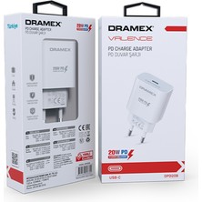 Dramex DPD20B Valence 20W Pd Type-C Çıkışlı Hızlı Şarj Adaptörü