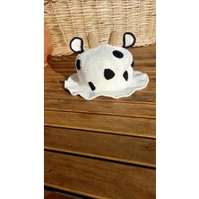 Handmade Inek Desenli Kadın- Erkek Şapkası, %100 Pamuk