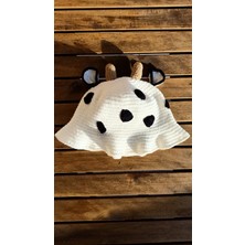 Handmade Inek Desenli Kadın- Erkek Şapkası, %100 Pamuk