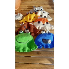 Handmade Inek Desenli Kadın- Erkek Şapkası, %100 Pamuk