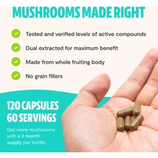 Freshcap Ultimate Mushroom Complex Lion's Mane-Chaga-Reishi-Cordyceps-Maitake-Turkey Tail 120 Kapsül