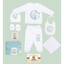 Bk Kids Kişiye Özel Beyaz Hastane Çıkışı, Anne-Bebek Günlüğü, Yeni Doğan Bebek Giyim Hediyesi, 9 Parça Bebek Hediye Seti-3