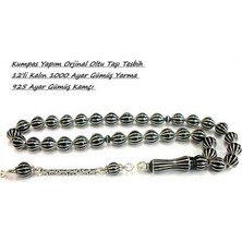 Takı925 925 Ayar Gümüş 12 Yarma 1.sınıf Erzurum Oltu Taşı Tesbih