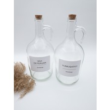 Zeze Desing Dekoratif Mantar Kapaklı Yumuşatıcı ve Sıvı Deterjan Şişesi 1500 Ml(1.5 Litre)
