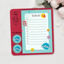 Pego cam Magnet Rozetli To Do List Mini Set - Wow Not Defteri