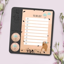 Pego Cam Magnet Rozetli To Do List Mini Set - Bear Not Defteri