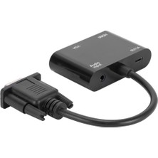 Love Joys VGA - Hdmı+Vga Dönüştürücü Taşınabilir Veri Iletim Adaptör Kablosu Desteği Ses/video Senkronizasyonu(Yurt Dışından)