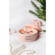 Lalezen Kapaklı Tarçın Kokulu Dekoratif Mum 200 g Renkli Özellikleri ile Şık Tasarım