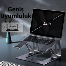 Teknoexpress S6 Tüm Modellerle Uyumlu Alüminyum Sınırsız Açıda Kolay Ayarlanır Laptop Standı Yükseltici Altlık