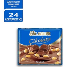 Ülker Fındıklı Kare Çikolata 60 gr x 24 Adet