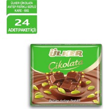 Ülker Antep Fıstıklı Kare Çikolata 65 gr x 24 Adet