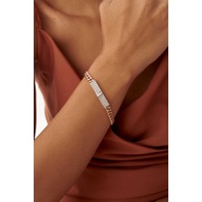 By Golden House Cuban Baget Pırlanta Künye Bileklik