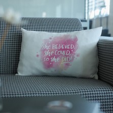 Hediye Sepeti Hediyesepeti Yapabileceklerine Inan Motto Tasarımlı Dekoratif Yastık