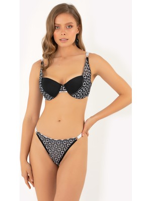Doremi Violet Push-Up Dolgulu Dantel Detaylı Sütyen Takım