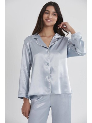 Pierre Cardin Saten Pijama Takımı 1200 Mist