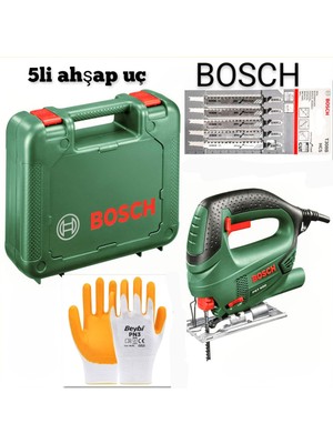 Bosch Pst 650 Dekupaj Testere ,5 Li Bosch Uç Seti ve Eldiven