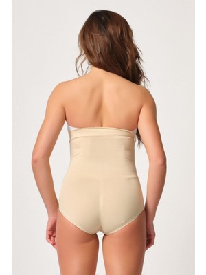 Emay İç Giyim Emay Önden Agraflı Slip Korse 2088 Ten