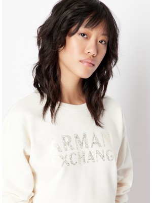 Armani Exchange Sweatshirt, Xl, Beyaz
