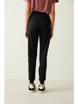 Siyah Yüksek Bel Miracle Jogger Pantolon