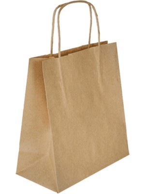 Ecen Plast Burgu Saplı Karton Çanta 25 Adet 29X15X29