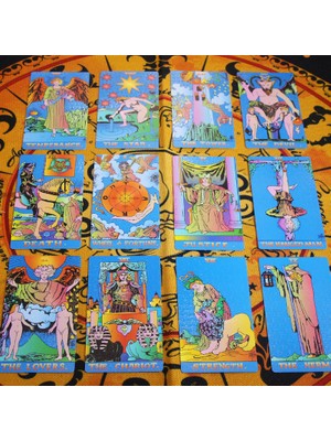 Hayuu Altın Varak Tarot Pvc Su Geçirmez Tarot Renkli Baskı Tarot Plastik Tarot (Yurt Dışından)