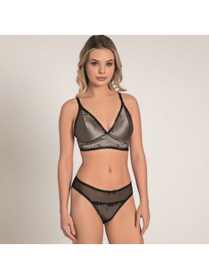 Secret Love Kadın Balensiz Desteksiz Dolgusuz Dantelli Bralet Sütyen Ve Slip Takım (4209)