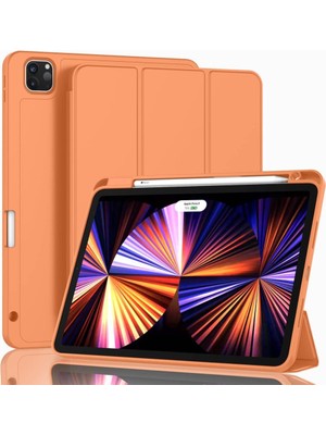 MobaxAksesuar Apple iPad Pro 12.9 6. Nesil 2022 Kılıf Pen Charge Kalem Bölmeli A2436 A2437 A2764 A2766