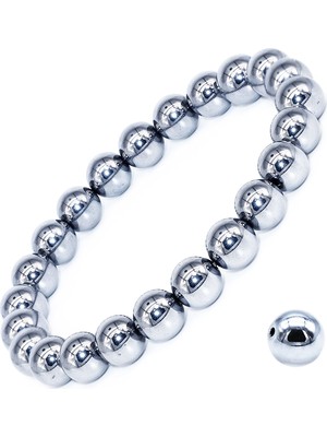 Tesbih Atölyesi Sertifikalı  Doğal Hematit Taşı Bileklik