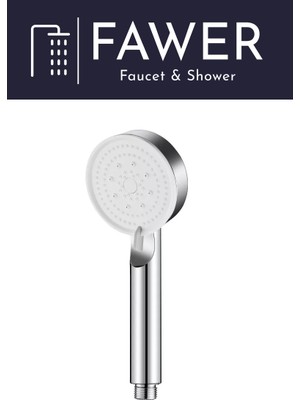 FAWER Faucet & Shower 5 Fonksiyonlu Krom Yüksek Basınçlı Ayarlanabilir Duş Başlığı El Duşu