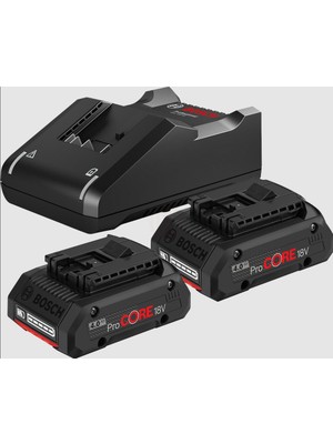 Bosch Başlangıç ​​seti 2 x PROCORE18V 4.0 Ah Şarj Cihazı Gal 1880