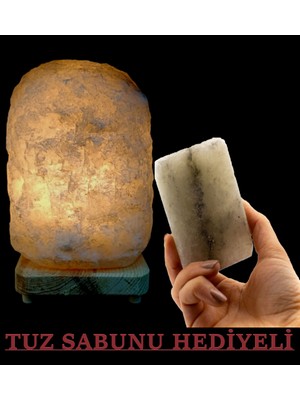 Tuz Shop Çankırı Doğal Tuz Lamba 4-6kg Tuz Lambası Tuz Sabunu Hediyeli